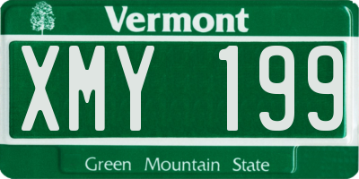 VT license plate XMY199