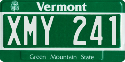 VT license plate XMY241