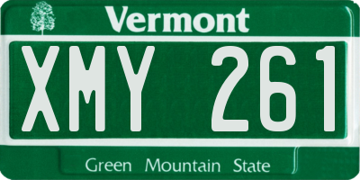 VT license plate XMY261