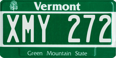 VT license plate XMY272