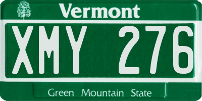 VT license plate XMY276