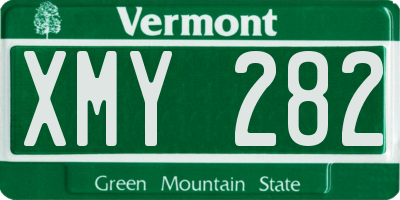 VT license plate XMY282
