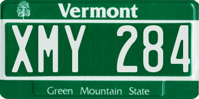 VT license plate XMY284