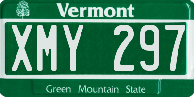 VT license plate XMY297