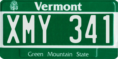 VT license plate XMY341