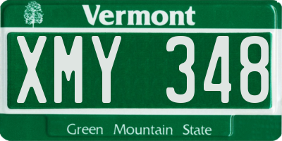VT license plate XMY348