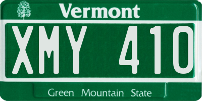 VT license plate XMY410