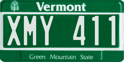 VT license plate XMY411