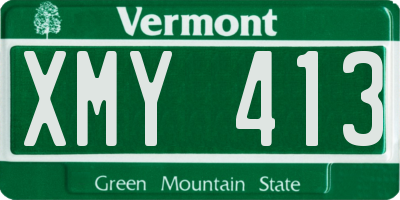 VT license plate XMY413
