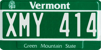 VT license plate XMY414