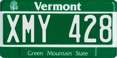 VT license plate XMY428