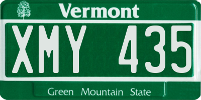 VT license plate XMY435