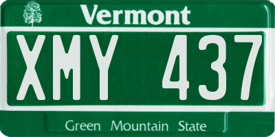 VT license plate XMY437