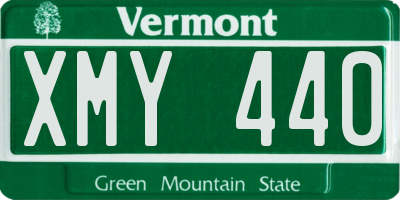 VT license plate XMY440