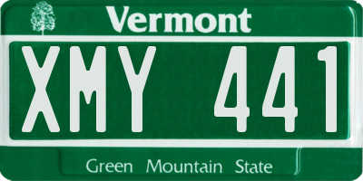 VT license plate XMY441
