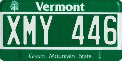 VT license plate XMY446