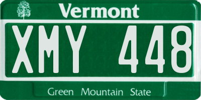 VT license plate XMY448