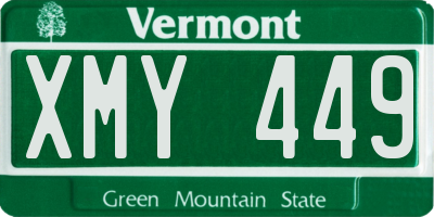 VT license plate XMY449