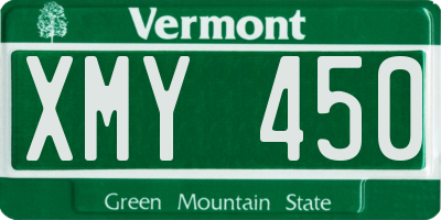 VT license plate XMY450
