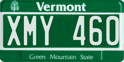 VT license plate XMY460