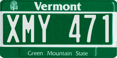 VT license plate XMY471