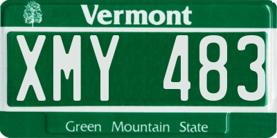 VT license plate XMY483