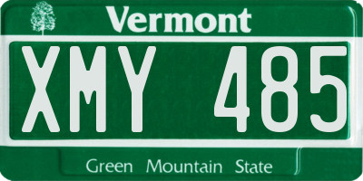 VT license plate XMY485