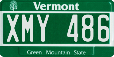 VT license plate XMY486