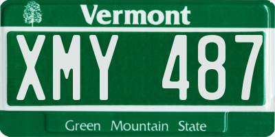 VT license plate XMY487