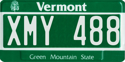 VT license plate XMY488