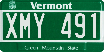 VT license plate XMY491