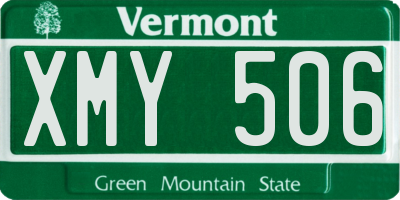 VT license plate XMY506