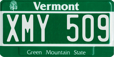 VT license plate XMY509