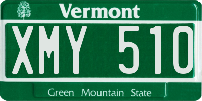 VT license plate XMY510