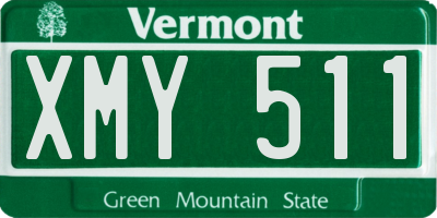 VT license plate XMY511