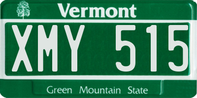 VT license plate XMY515