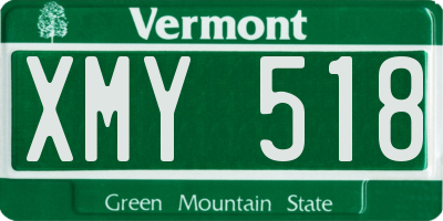 VT license plate XMY518