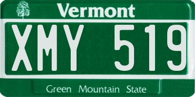 VT license plate XMY519