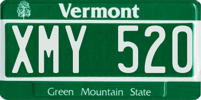 VT license plate XMY520