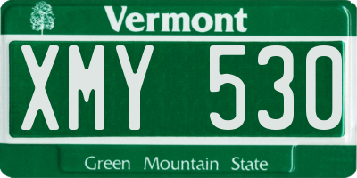 VT license plate XMY530