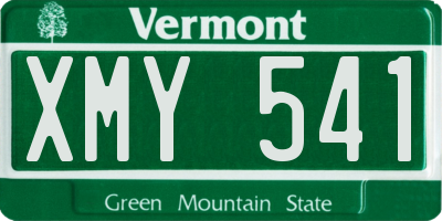 VT license plate XMY541
