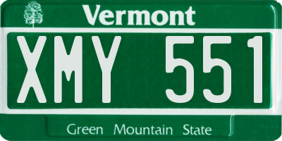 VT license plate XMY551