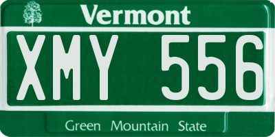 VT license plate XMY556