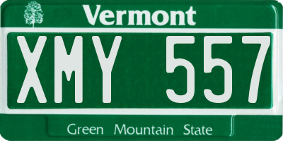 VT license plate XMY557