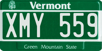 VT license plate XMY559