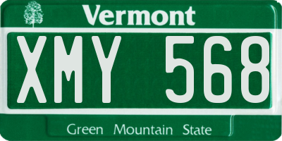 VT license plate XMY568
