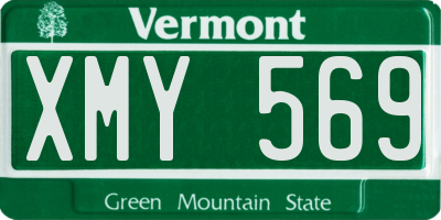 VT license plate XMY569
