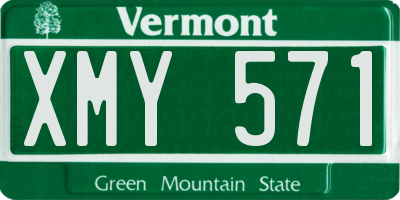 VT license plate XMY571