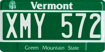 VT license plate XMY572