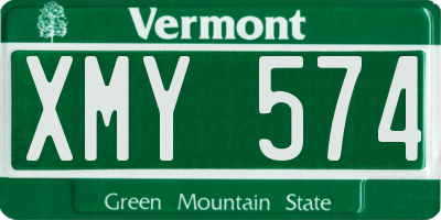 VT license plate XMY574